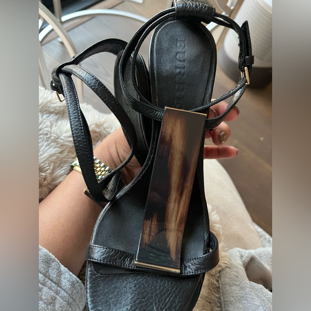 Burberry Black Irvington Horn Knot Sandal